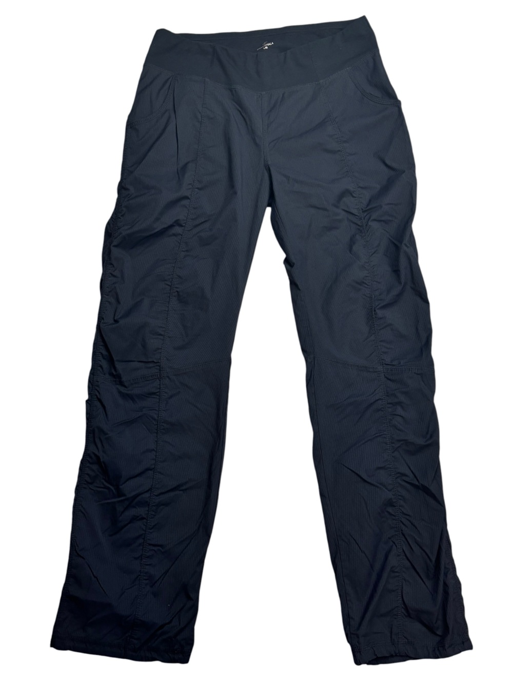 Shambhala Black 2 Pocket Ruched & Elastic Waisted Track Cinch Cuff Pants L